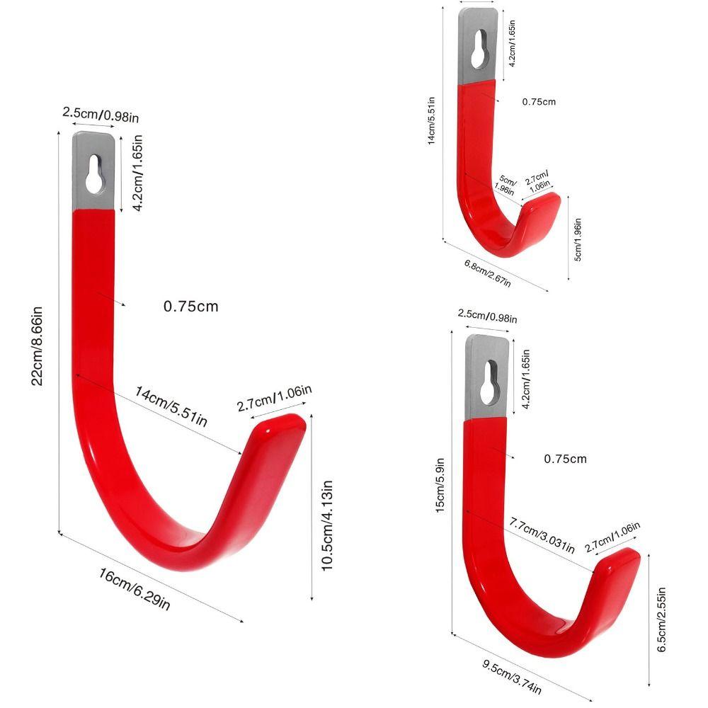 Rote Aufbewahrungshaken Wandmontiert Leiter Aufhängehalter Aufhängehaken Robust
