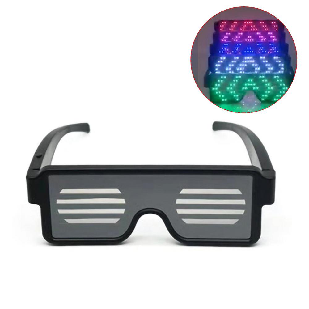USB nabíjecí LED osvětlení Brýle 4 Barvy 10 Vzorů Svítící Brýle Pro Halloween Bar KTV