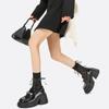 Black One Shoes Multi-Wear Small Leather Shoes Women's New Hundred Velcro British Style Small Leather Shoes