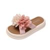 Summer new double flower soft belt versatile temperament fashion beach wear thick-soled comfortable slippers -