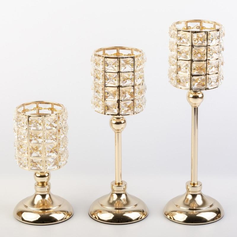 Crystal Candelabra Centerpieces Candle Holder for Wedding Home Holiday Dinner Party Table Decoration Valentine Christmas