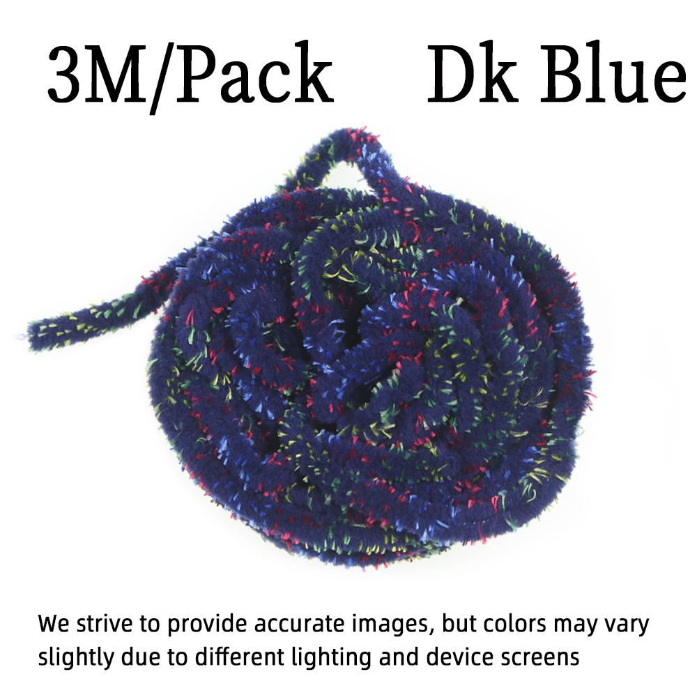 6~7mm 3M/Pack Fly Tying Material Mottled Mop Chenille for Stone Flies Emerging Caddis Nymphs Larvae Woolly Bugger