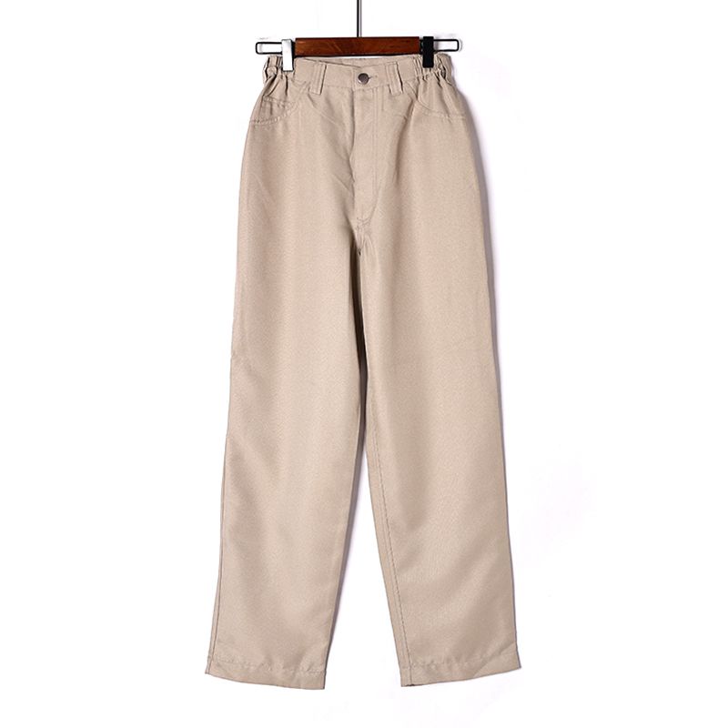 

Fashion Solid Color Spring/Autumn Summer Loose Thin Casual Pants Apricot color 9