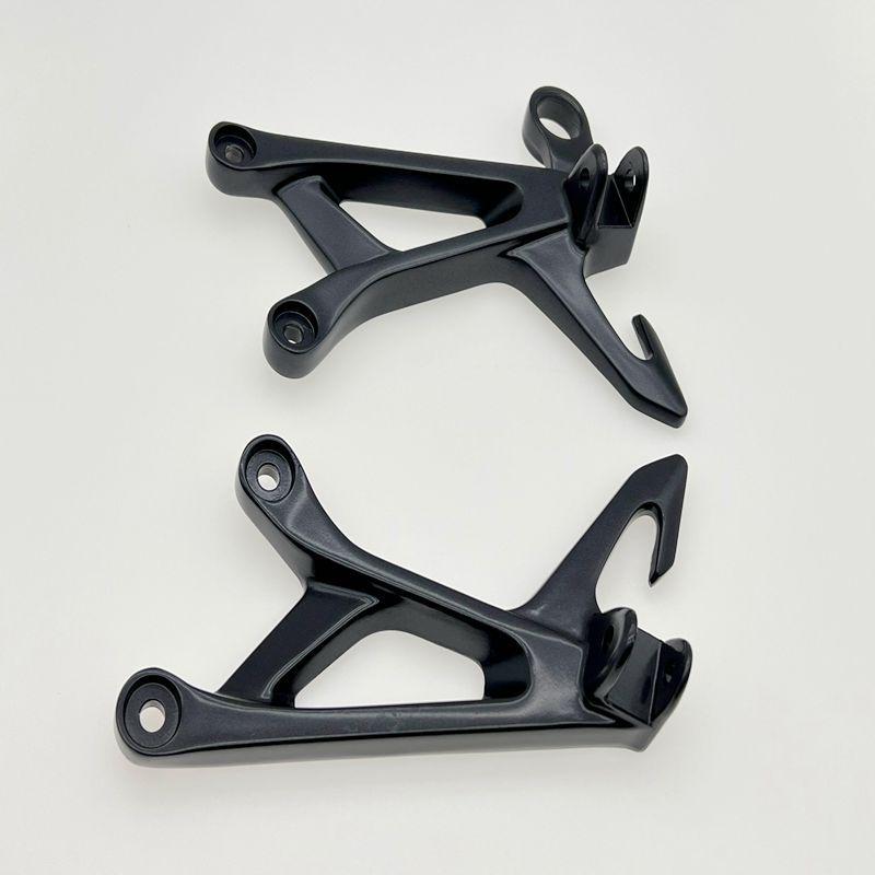 GSX250R Motorcycle Rear Footrest Assembly - Left & Right Foot Pegs with Triangle Plates Rear Left Footrest Bracket