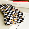2DFlat Flames on Checkerboard All inclusive film hard iPhone case, compatible with iPhone 18 Pro Max 17 16 15 14 13 12 11