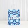StoBag dog paw gift wrapping bags happy birthday packaging bags for sweets kraft paper treat bags pet party supplies candy favor