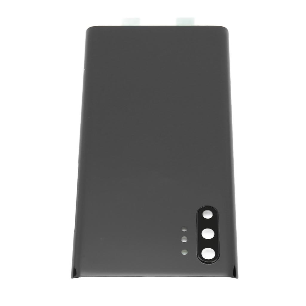 Phone Back Glass Cover Waterproof with Camera Glass Lens and Adhesive Tape Parts for Galaxy Note 10+ Plus N975 Black