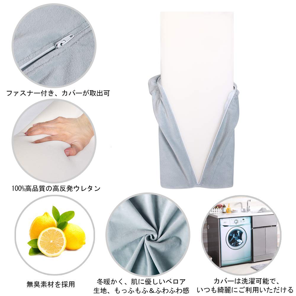 TanYoo Semicircular High-Resilience Urethane Pillow, Foot Pillow for Sleeping, Lumbar Pillow, Leg Pillow, Knee Pillow, Soft and Soft Velour Fabric, Fo