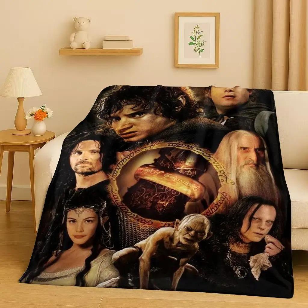 1pcs Classic L-Lord of R-Rings Flannel Blanket Soft and Warm Sofa Cover Home Decor for Teen Boys and Girls Nap Gift