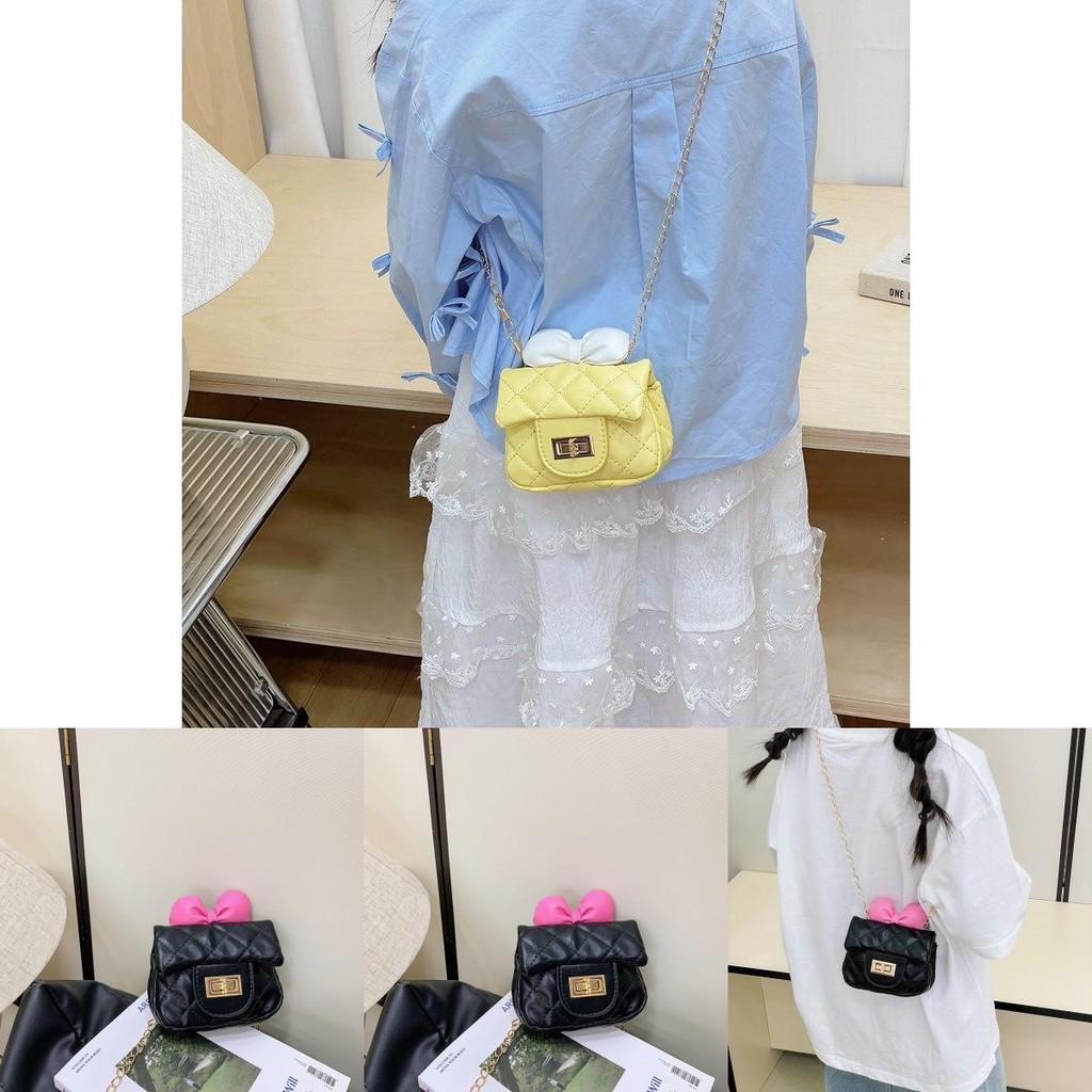 Kids Butterfly Knot Pu Crossbody Bag With Breathable Design For Preschool Girls And Boys