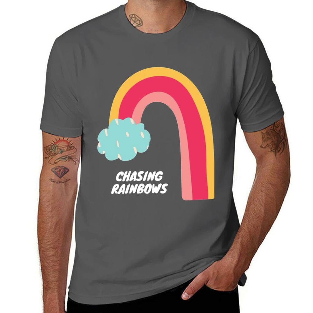 Chasing Rainbows Tshirt Functional Casual Short Sleeve Tee