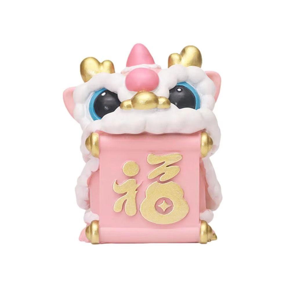 Traditional Wake Lion Ornaments Cartoon Lucky Dancing Lion Model  Tabletop Decoration
