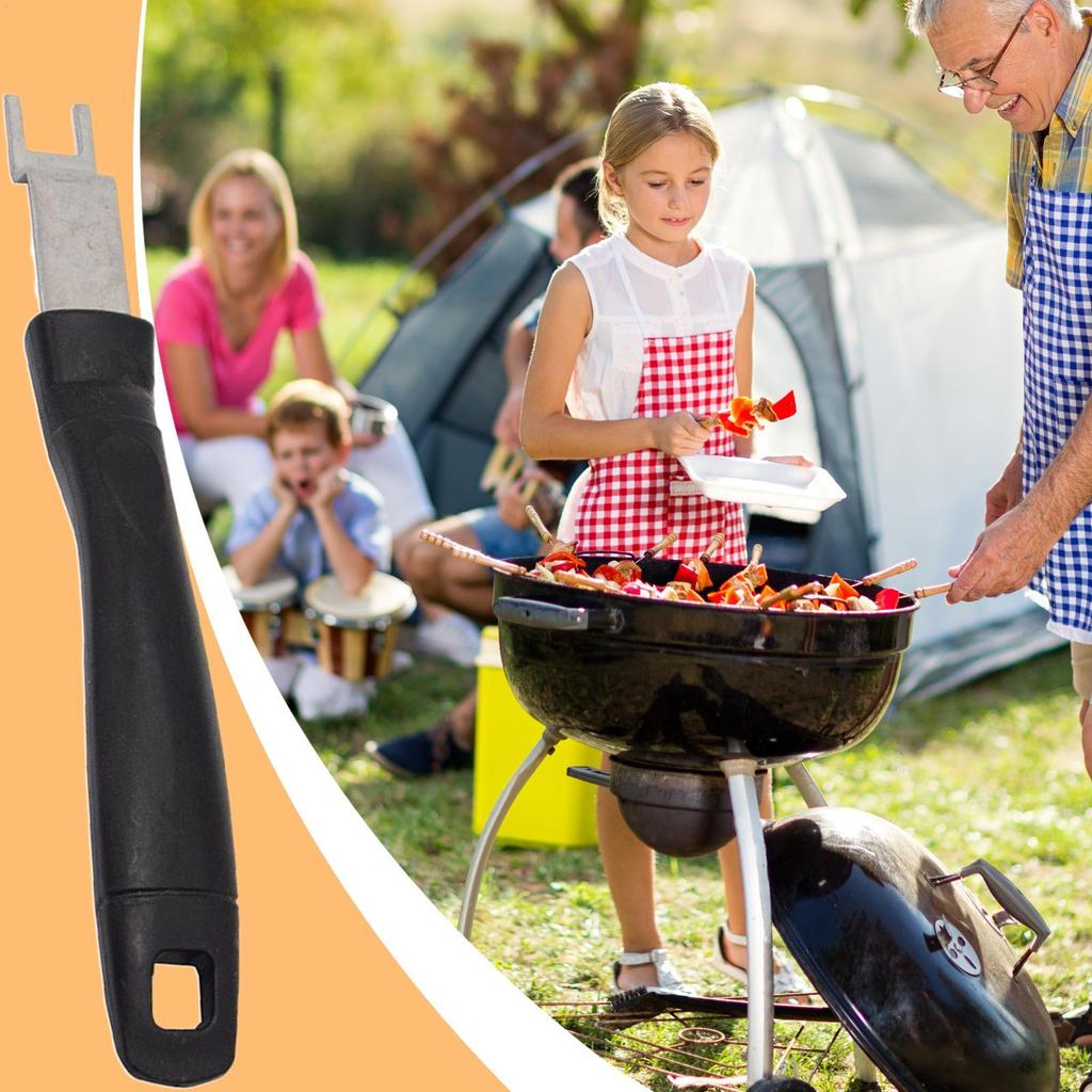 Grillheber Grillrostheber Werkzeug für die meisten Holzkohlegrills Edelstahl BBQ Kochutensilien für den Hinterhof-Grill