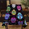 Day of The Dead Rectangle Table Cloth for Table Decor Kitchen Dining Waterproof Reusable Tablecloth for Tables Wedding Party