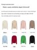Women's Cashmere Striped High Neck Slim Fit Long Sleeve Top