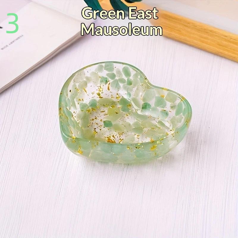 Resin Heart Trinket Dish - Handmade Epoxy Jewelry Tray, Decorative Storage Bowl for Rings/Earrings