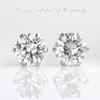 DIAMOND WORLD Women's PT900 Diamond Earrings, 0.30ct, F/G Color, Colorless, Transparent, with 6 Claws