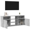Vidaxl Szafka Tv Z Oświetleniem Led, Szary Dąb Sonoma, 120X30X50 Cm