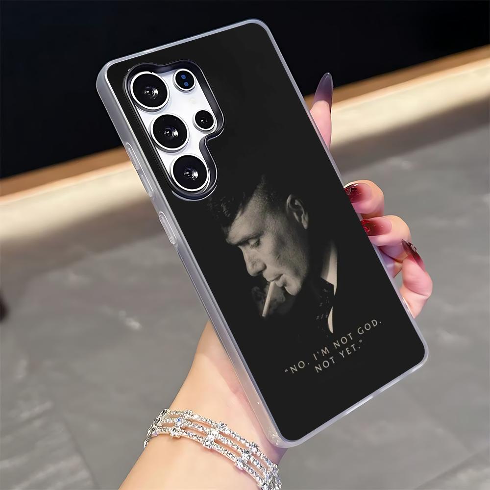 

P-Peaky Blinders The Immortal Man Phone Case for Samsung S26 S25 S24 S23 S22 S21 FE Plus Ultra Black 2-in-1 Jelly silicone case Galaxy S23 Ultra