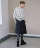 AHWE Alpaca Stripe V-Neck Knit_Gray