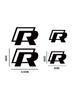 2026 Hot For VOLKSWAGEN VW 4Pcs R Logo Car Brake Caliper Stickers Disc Racing Tuning Decals for Volkswagen VW GOLF GTI R Line MK