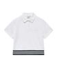 YALE Women'S Crop Banded Polo Shirt_White