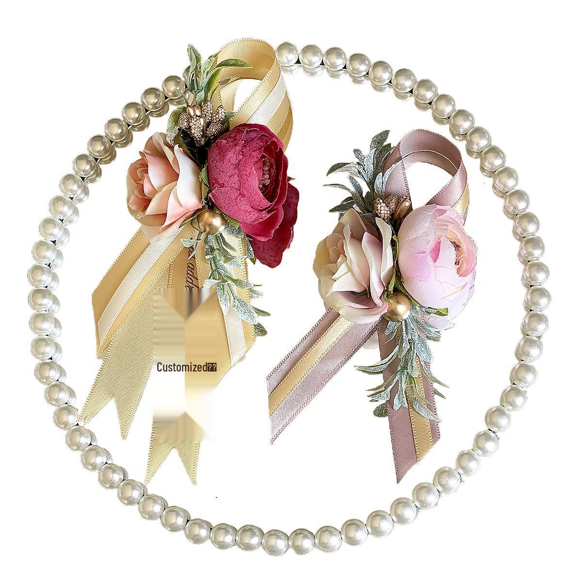 Цветочный браслет и бутоньерка в лесном стиле для подружек невесты, жениха, шаферов и детских танцевальных выступлений