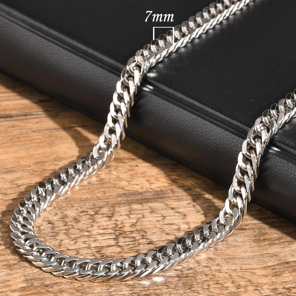 Vnox 3/5/7/9mm Thick Cuban Chain Necklaces for Men Women,Simple Miami Curb Links Collar,Waterproof Stainless Steel Unisex Chain