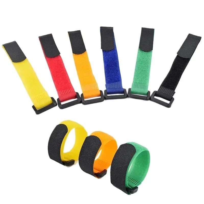 5/10Pcs 30cm Reusable Hook Loop Cinch Straps Nylon Cable Ties Organizer Adjustable Fastener Securing Cable Cord Management