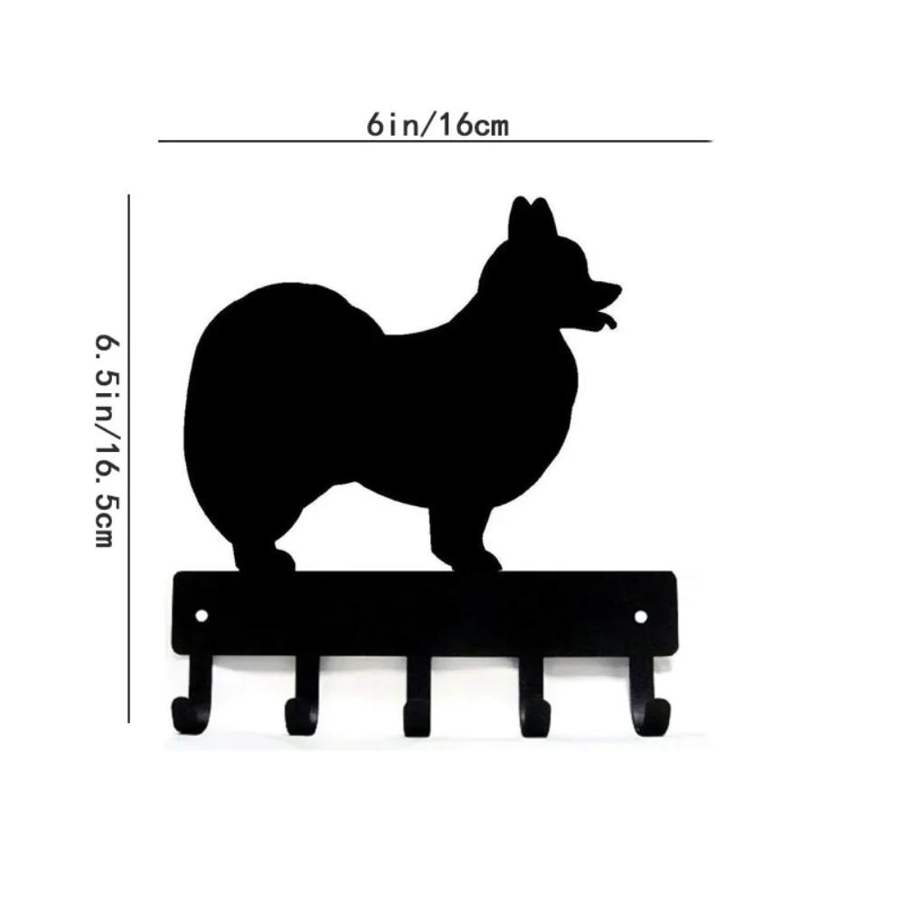 Собака папильон - Крючки для ключей и держатель для брелока - Маленький настенный крючок — фото 3