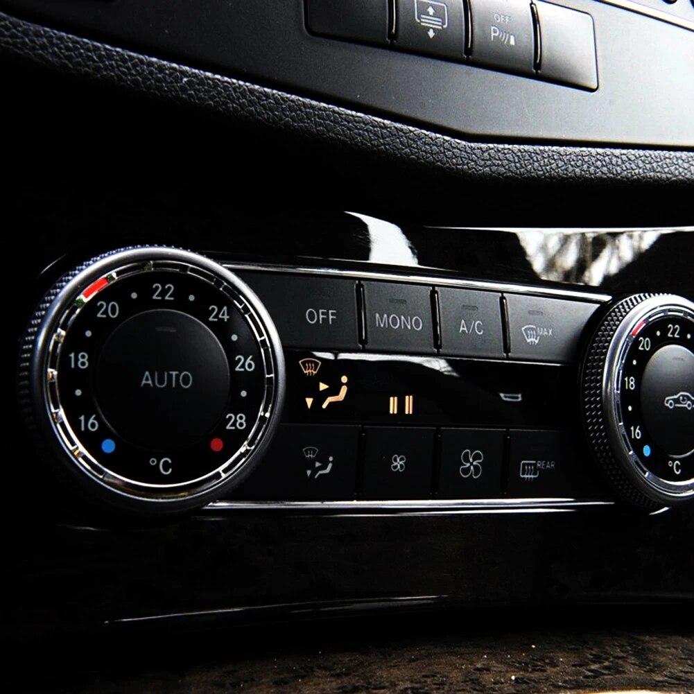 ABS Black for Mercedes Benz C Class W204 GLK X204 Accessories Interior Car Central Console Air Conditioning AC Button Sticker