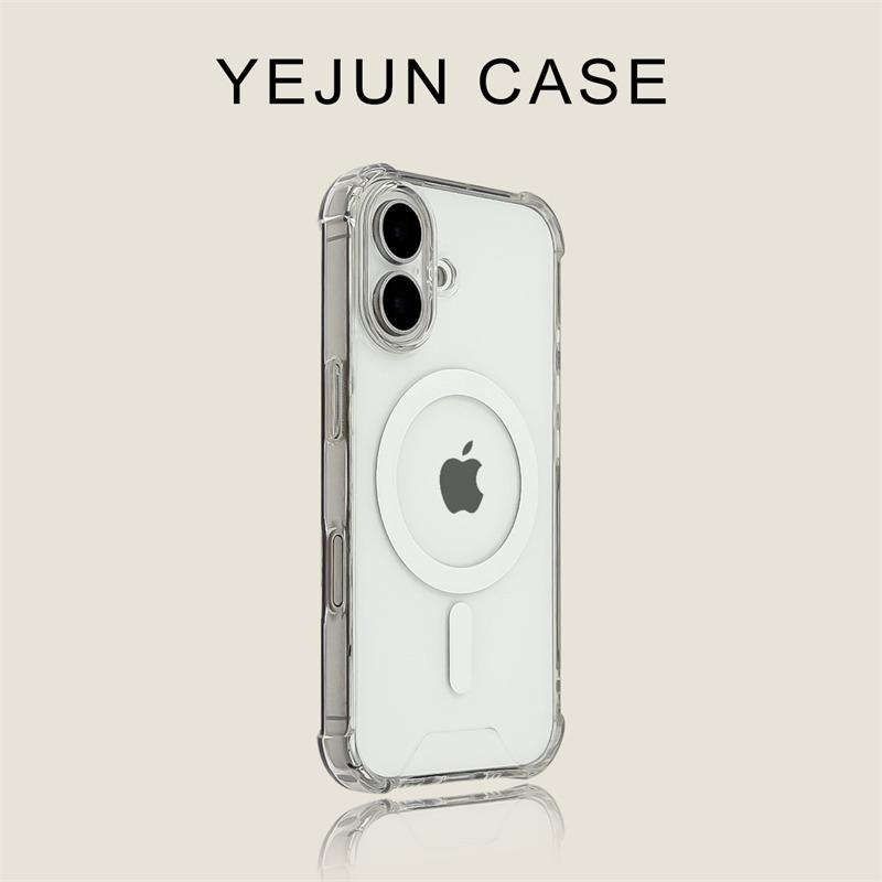 

Luxury Shockproof Magsafe Wireless Charge Transparen Case For iPhone 17 11 12 13 14 15 16 Pro Max Plus Magnetic Bumper Cover For iPhone 17Pro max чистий