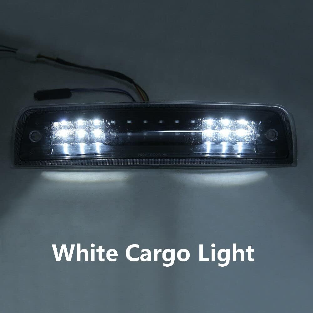 LED Third Brake Light Compatible with Dodge Ram 2009-2017 1500 2500 3500, Rear High Mount 3rd Stop Lamp Center Brake Light, 55372082AC, 55372082AD
