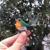 Artificial Robin Bird Decoration Feather Bird Craft Ornament Simulation Little Robin Bird Garden Ornaments Deco Jardin Féerique