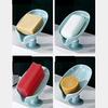 ARTH VENTURESSoap Holder for Bathroom Kitchen Sink Wall Single Layer with Magic Vacumme (Leaf SOAP Dish, Pack of 1)
