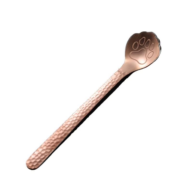 Qian Xing 304 Stainless Steel Hammered Cat Paw Spoon Set