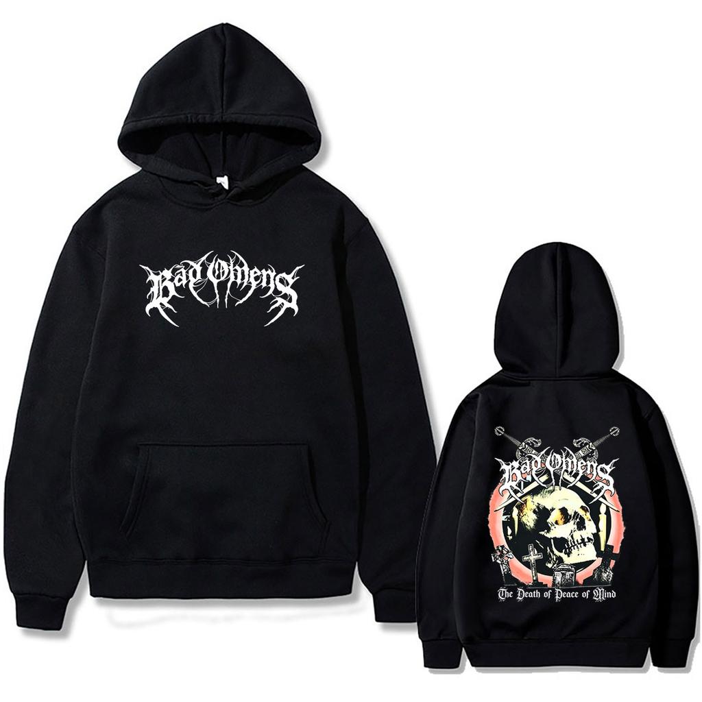 Rock Band Bad Omens The Death of Peace of Mind Skeleton Graphic Hoodie Men's Women's Fashion Vintage Oversized Hooded Sweatshirt