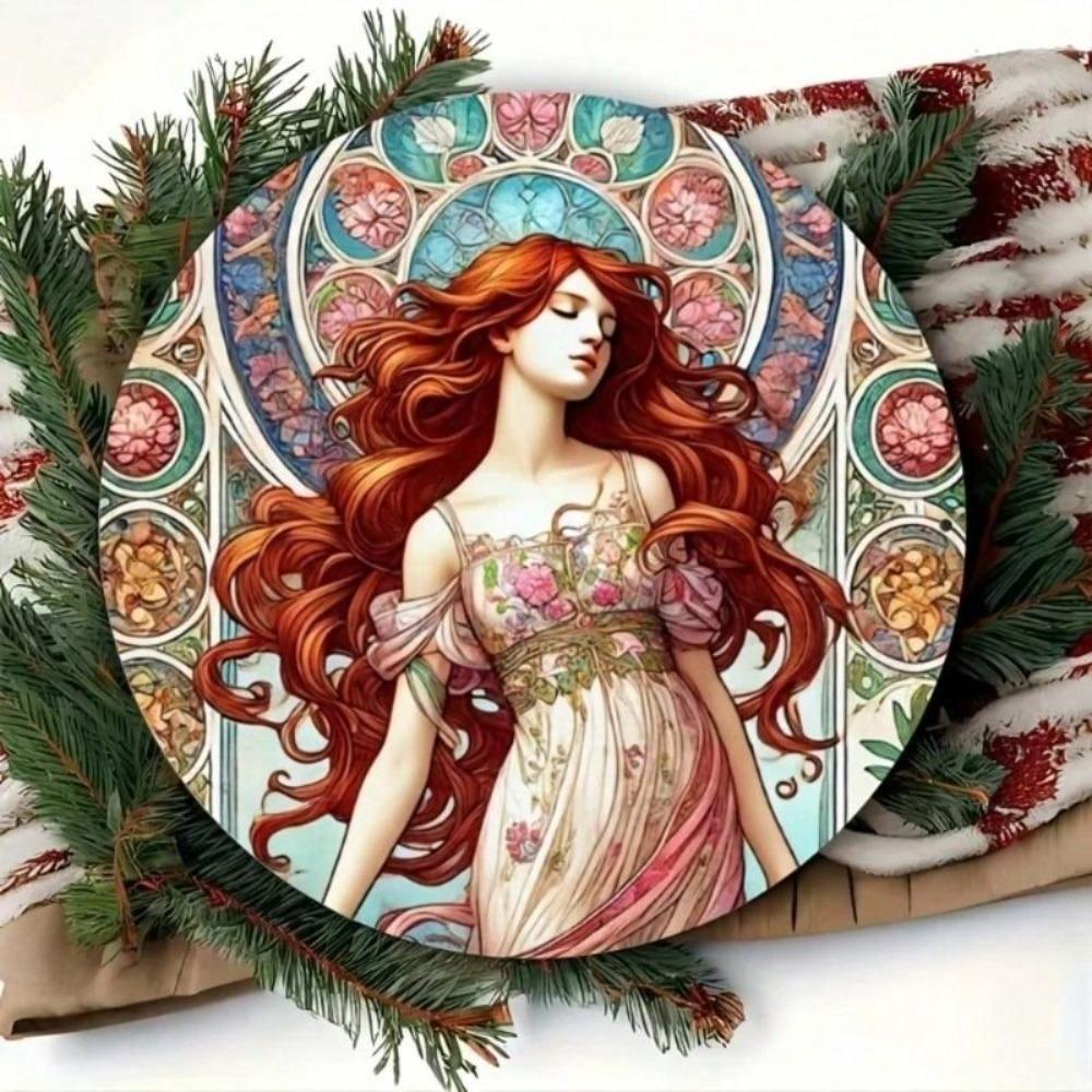 Vintage Flower Metal Wall Sign 8x8 Inch for Home Decor