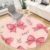 1pc Bows Floral Office Round Area Rug, Indoor Mat Suitable ForOffice, Under Office Chairs Bedroom Living Room Home Decor, Room Deco, D086