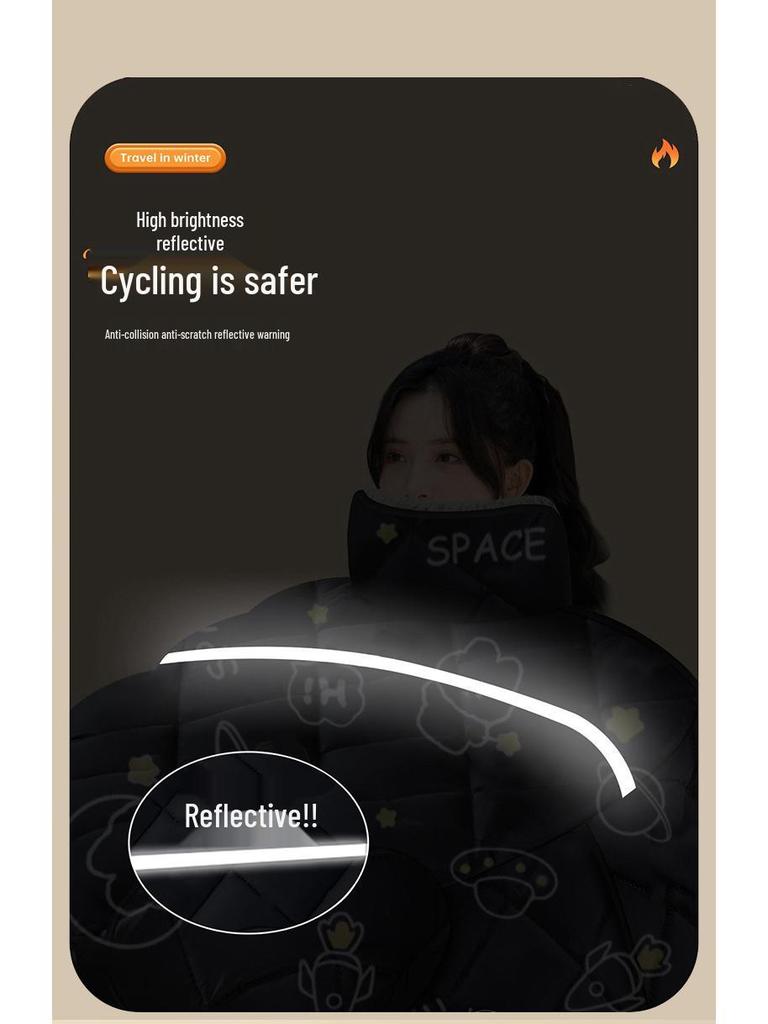 Universal All-Season Windproof Electric Vehicle Windshield with Thick Winter Fleece