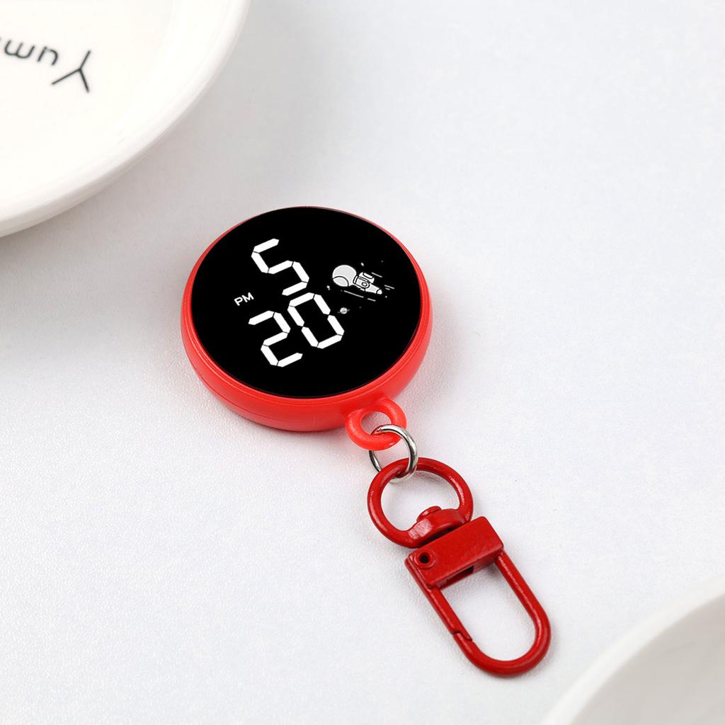 Keychain Digital Watch Personalized Astronaut Style LED Electronic Watch Luminous Digital Display Cartoon Pendant for Student