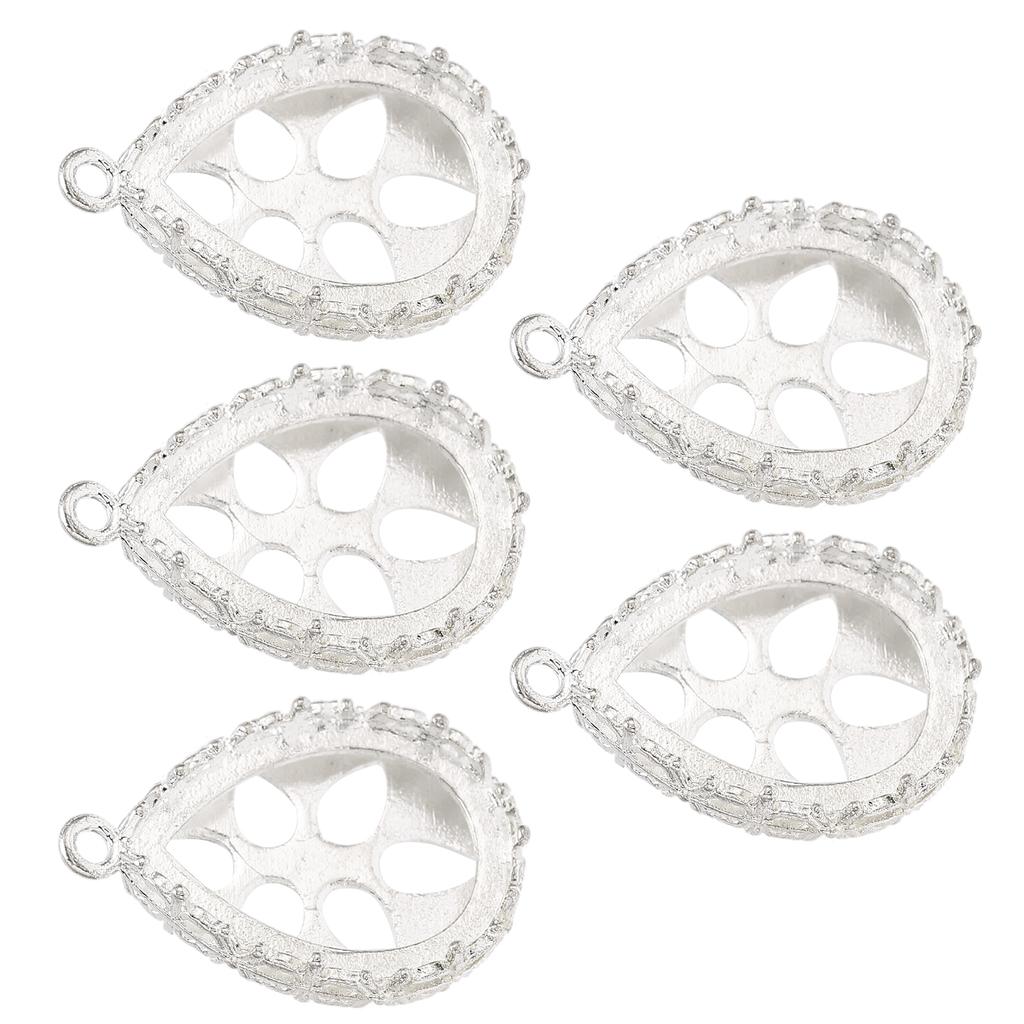 5 Pcs Alloy Pendant Base Jewelry Making Pendant Bezel Resin Molds Pendant Tray for DIY