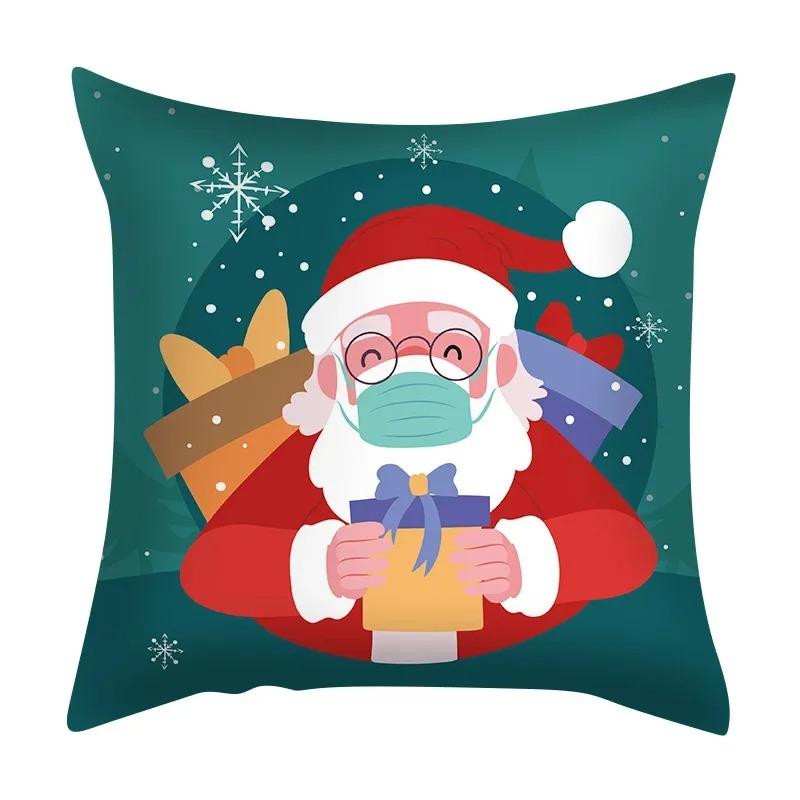 Christmas Themed Pillowcases Car Accessories Office Santa Claus Living Room Sofa Home Pillowcases