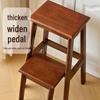 Retro Solid Wood Foldable Step Stool - Multi-functional Indoor Ladder & High Stool