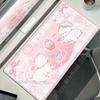 Rosa Kawaii Katze Mauspads Schreibtischteppich Niedliche Mauspads XXL Große Mauspads Genähte Kante Tischdecke Original Spielmatten Hohe Qualität