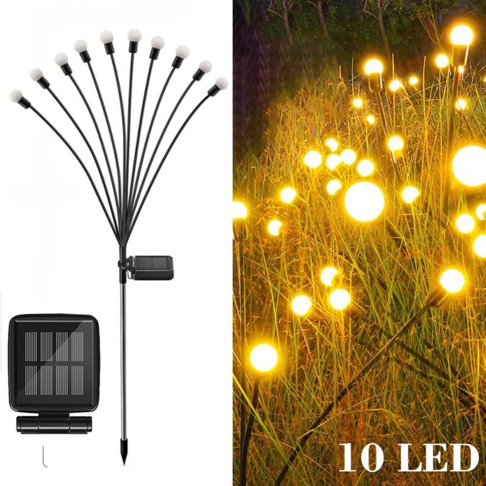 6/8/10 LED Solar Gartenleuchten Powered Firefly Lichter Outdoor Wasserdicht Lebendige Gartenleuchten für Terrasse Weg Dekoration,Warm
