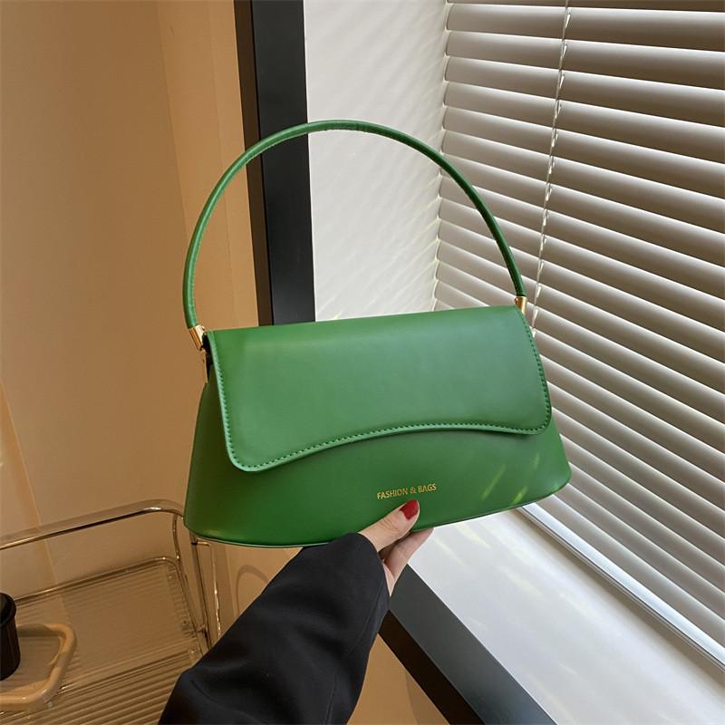 Chic Vintage Small Shoulder Bag Stylish Pu Handbag Trendy Square Design In Black Brown Green Khaki White