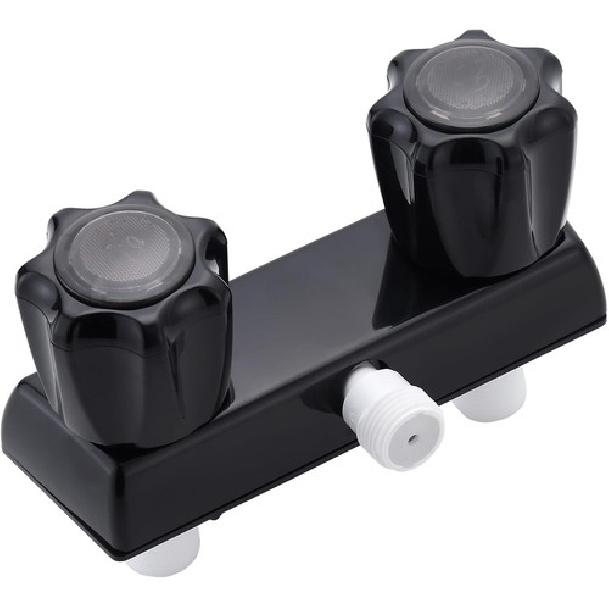 Shower Faucet, 4 Shower Valve Diverter with Dual Acrylic Control Knobs,Black