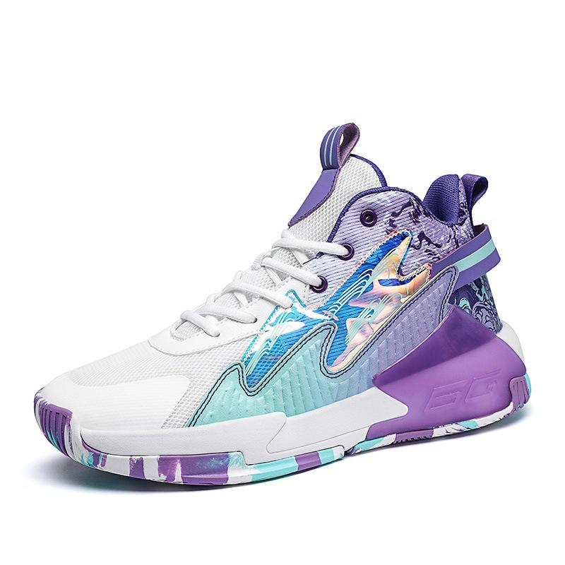 Men's Trend Air Cushion Basketball Shoes with Shock Absorption and High-quality Sports Shoes for Running