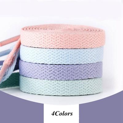 1 Paio 4 Colori Lacci da Scarpe da Ginnastica Cotone Piatti Colorati Lacci da Scarpe di Ricambio per Uomo Donna Adulti Bambini Corsa Laccio Scarpe Piatti120/140/160CM Lacci